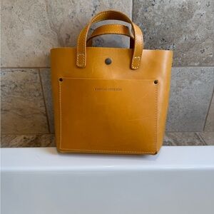 Portland Leather Mini Tote Crossbody in Sunflower